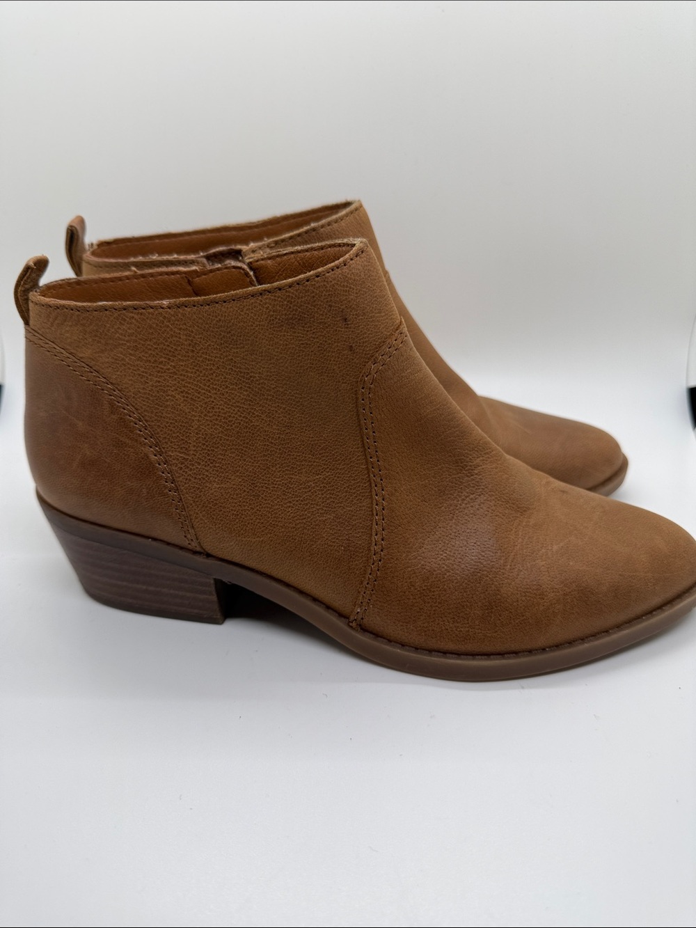 Women's Lucky Brand LP-Faydren Ankle Bootie Tan Leather Size 7 Standard Width